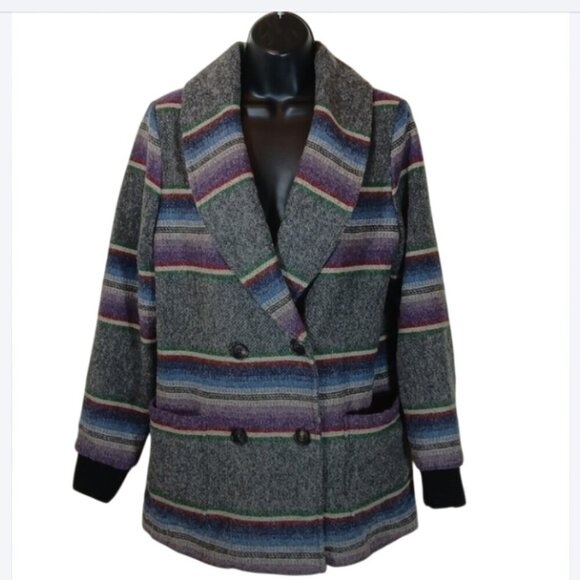 Steven Alan Woolrich double-breasted blanket jacket Size 10 - Picture 2 of 9